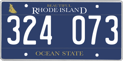 RI license plate 324073