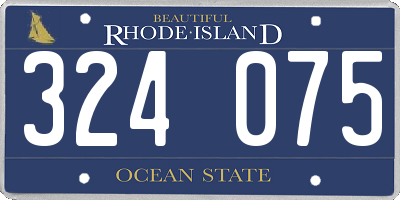 RI license plate 324075