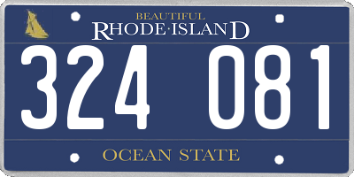 RI license plate 324081