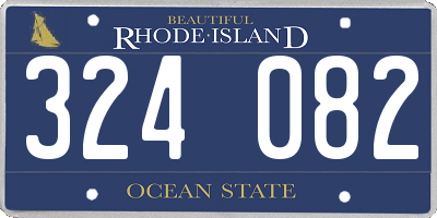 RI license plate 324082