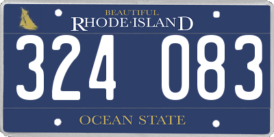 RI license plate 324083