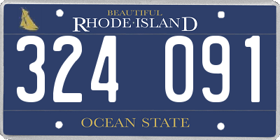 RI license plate 324091
