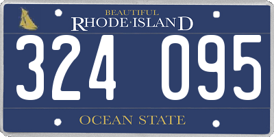 RI license plate 324095
