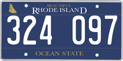 RI license plate 324097