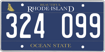 RI license plate 324099