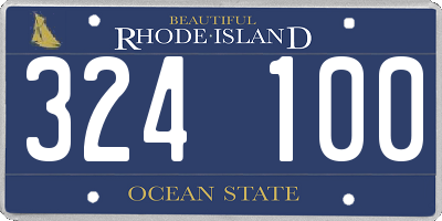 RI license plate 324100