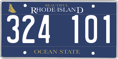RI license plate 324101