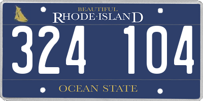 RI license plate 324104