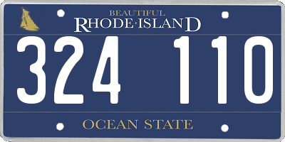 RI license plate 324110
