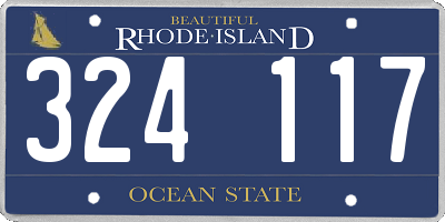 RI license plate 324117