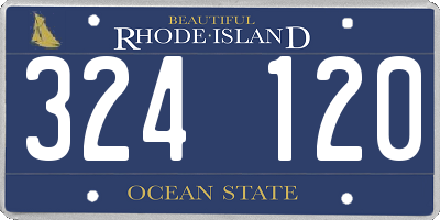 RI license plate 324120