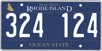 RI license plate 324124