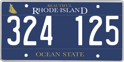 RI license plate 324125