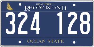 RI license plate 324128