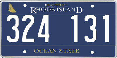 RI license plate 324131