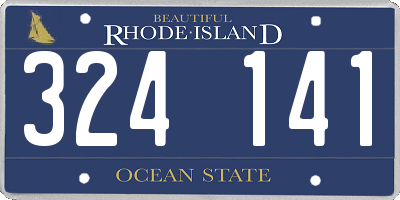 RI license plate 324141