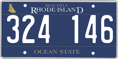 RI license plate 324146