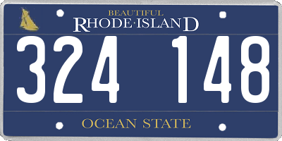 RI license plate 324148