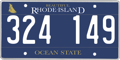 RI license plate 324149