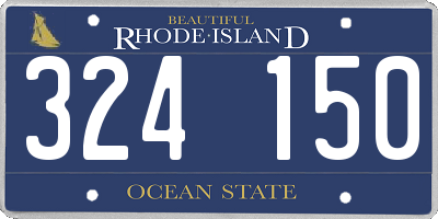 RI license plate 324150