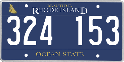 RI license plate 324153