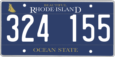 RI license plate 324155