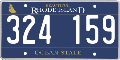 RI license plate 324159