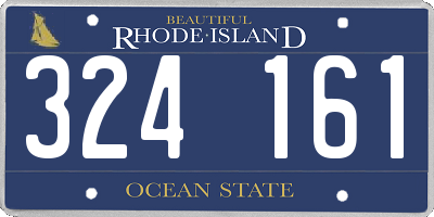 RI license plate 324161