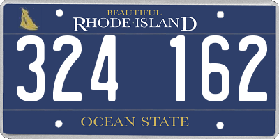 RI license plate 324162