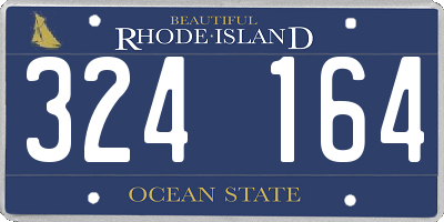 RI license plate 324164