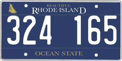 RI license plate 324165