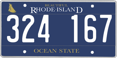RI license plate 324167