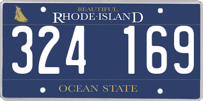 RI license plate 324169