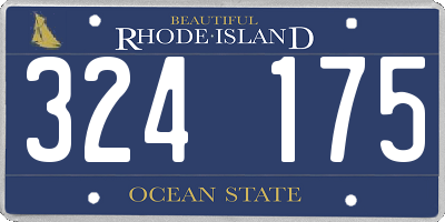 RI license plate 324175