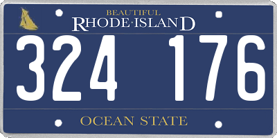RI license plate 324176