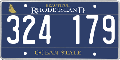 RI license plate 324179