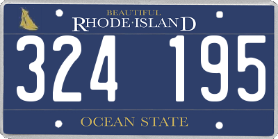 RI license plate 324195