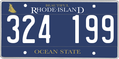 RI license plate 324199