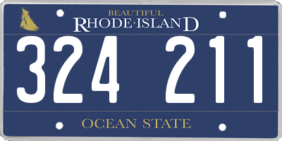 RI license plate 324211