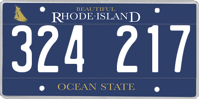 RI license plate 324217