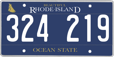 RI license plate 324219