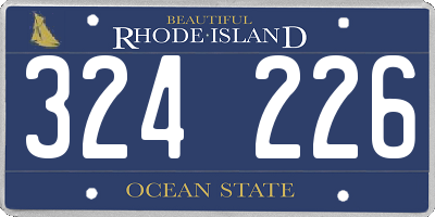 RI license plate 324226