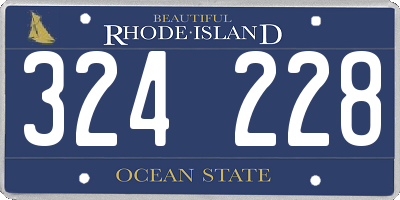 RI license plate 324228