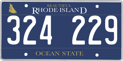 RI license plate 324229