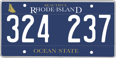 RI license plate 324237