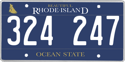 RI license plate 324247