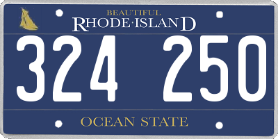 RI license plate 324250