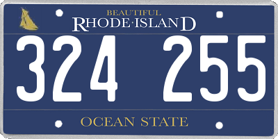 RI license plate 324255
