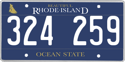 RI license plate 324259