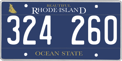 RI license plate 324260